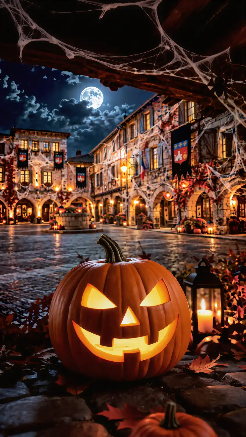 Soirée Halloween place des Arcades à Castelnau-de-Montmiral